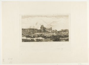 Gamla Louvren, Paris, 1651 av Charles Meryon