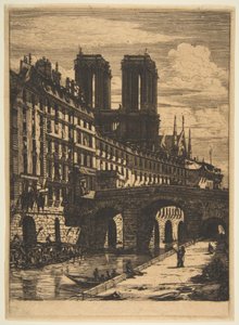 Petit Pont, Paris av Charles Meryon