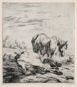 De två hästarna av Charles Meryon