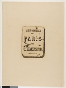 Titelsida till Eaux-Fortes sur Paris av Charles Meryon