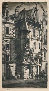 2nd State Tixéranderie Street Turret, 9 34 x 5 316 tum, 1852, 1927 av Charles Meryon