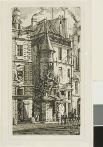 Torn på rue de la Tixeranderie. av Charles Meryon