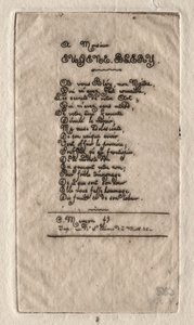 Verser till Eugène Bléry, 1854. av Charles Meryon