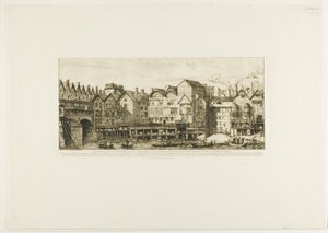 Vy över en del av staden Paris mot slutet av XVII-talet av Charles Meryon