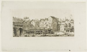 Vy över en del av staden Paris mot slutet av XVII-talet av Charles Meryon