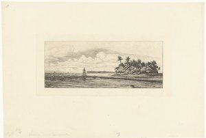 Fiskare på Wallisöarna i Stilla havet Oceanie: Ilots a Uvea (Valais) peche aux palmes av Charles Meryon
