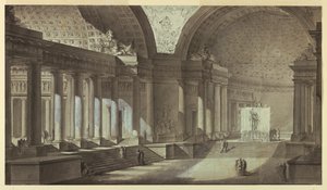 Architectural Fantasy: Temple of Athena Interior