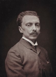 Konstnärligt och biografiskt album, 5:e årgång, Salong 1885; porträtt av den franske målaren Alfred Paul Marie de Richemont (1857-1911)