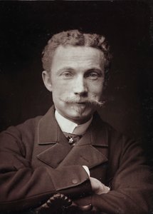 Konstnärligt och biografiskt album, 5:e årgång, Salong 1885; porträtt av målaren Raoul de Pibrac (1852-1937)