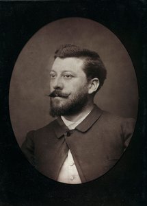 Konstnärligt och biografiskt album, 6:e årg., Salong 1885; porträtt av den franske målaren Morot Aimé (1850-1913)