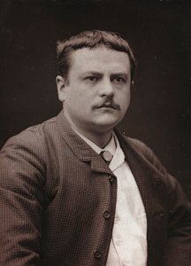 Konstnärligt och biografiskt album, 6:e årg., Salong 1885; porträtt av den franske målaren Royer Lionel (1852-1926)