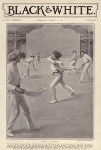 Den baskiska sporten pelota spelas på Olympia, London (litho)