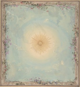 Designs for Ceilings with Central Sunburst, 1800-talet. av Charles Monblond