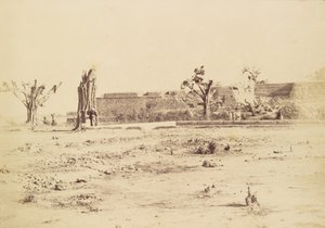 Kargt landskap med en oidentifierad fästning, Delhi