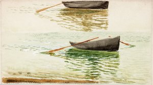 Dinghies (akvarell och bodycolour på papper) av Charles Napier Hemy