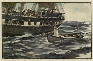 Illustration för The Rehabilitation of the Vigia, av Morley Roberts av Charles Napier Hemy