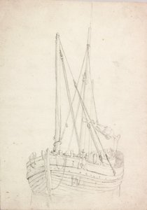 Studie av fiskebåt av Charles Napier Hemy