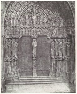 Katedralen i Chartres, sydtranseptets mittportal; Yttersta domen av Charles Nègre