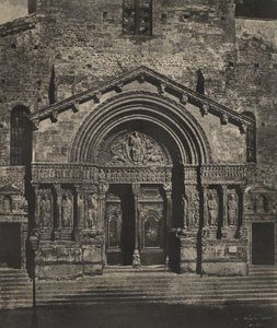 Portalen till Saint-Trophime i Arles av Charles Nègre