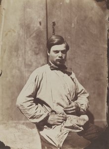 Porträtt av en ung man i blus av Charles Nègre