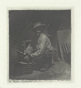 Knästående Mason av Charles Nègre