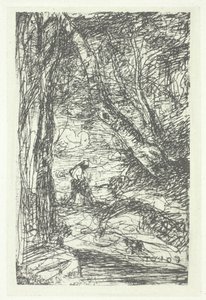 Le bucheron, möjligen 1857, tryckt 1982. av Charles Nègre