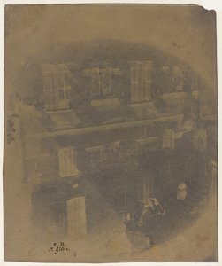 Nedre delen av fasaden på ett romerskt hus i Saint-Gilles du Gard, 1852 (kalotyp (vaxat pappersnegativ))