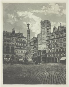 Paris, Place de Chatelet av Charles Nègre