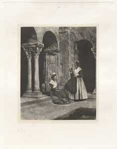 Tavla II – Två Arlesiennes i Saint-Trophime of Arles-klostret (Plåt II – Två Arlesiennes i Saint-Trophime of Arles-klostret)