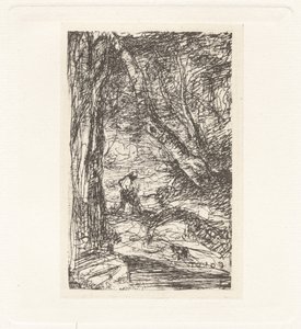 Tallrik XI – Vedhuggaren (Plåt XI – Vedhuggaren) av Charles Nègre, Jean Baptiste Camille Corot, André Jammes