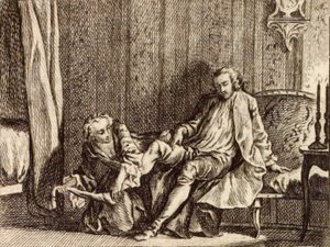 Den förälskade kurtisanen av Charles Nicolas Cochin
