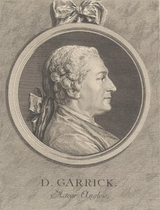 Porträtt av David Garrick, 1764 av Charles Nicolas Cochin