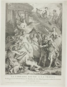 La Lorraine reunie a la France (Lothringen återförenat med Frankrike) av Charles Nicolas Cochin I