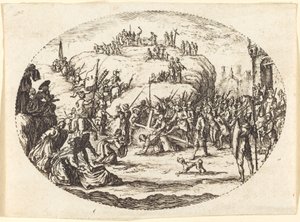 Den lilla bärandet av korset av Charles Nicolas Cochin I after Jacques Callot