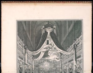Begravning av Elisabeth Thérèse av Lorraine, drottning av Sardinien, i kyrkan Notre Dame i Paris den 22 september 1741
