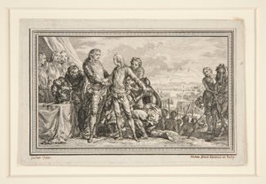 Le Roi arme le Dauphin a Fontenoy (Kungen beväpnar Dauphinen vid Fontenoy)