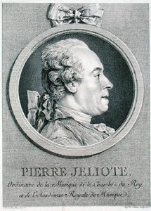 Pierre Jeliote (1713-97) graverad av Augustin de Saint-Aubin (1736-1807) 1771 (gravyr) av Charles Nicolas II (after) Cochin