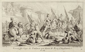 Kung Henrik II av England upphäver belägringen av Toulouse av Charles Nicolas II Cochin