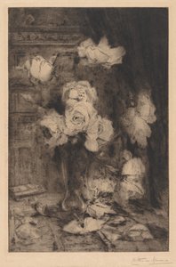 Studie av rosor av Charles Nicolas Storm van 