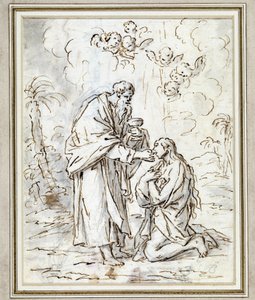 The Last Communion of Mary Madeleine (teckning)