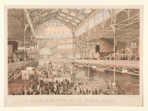 En invändig vy av Crystal Palace av Charles Parsons
