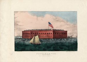 Fort Sumter: Charleston Harbor, S.C., utgiven av Currier und Ives, ca 1861