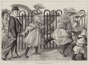 Middagstid på Zoological Gardens, Here comes the Keeper! av Charles Paul Renouard