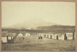 Utan titel (arméläger, kanske från slaget vid Lookout Mountain, Chattanooga, Tennessee) av Charles Peck