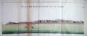 Utsikt över Barcelona och dess hamn av Charles Pene