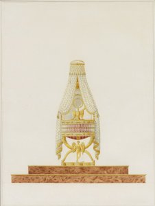 Design av bassinet för Hans Majestät Kungen av Rom, 1811 av Charles Percier