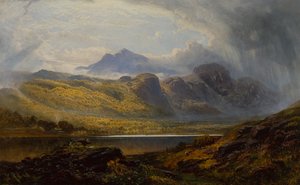 Llyn Crafnant, Moel Siabed i fjärran, norra Wales av Charles Pettitt