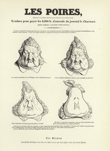 Karikatyr av kung Louis Philippe I av Frankrike