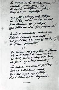 "Reve Parisien" autografdikt (penna och bläck på papper) (s/v foto) av Charles Pierre Baudelaire