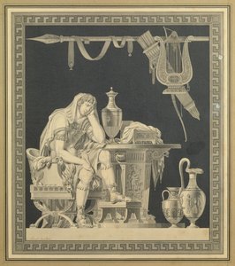 Achilles sörjer Patroklos död av Charles Pierre Joseph Normand